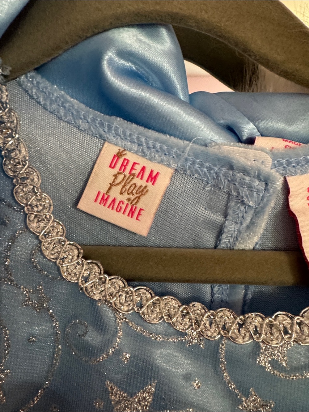 Frozen Inspired Blue Velvet Faux Fur Trim Princess Cape with Pearled Accent - Picture 5 of 9